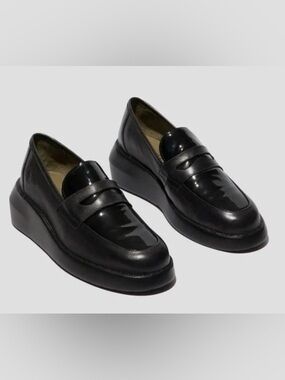 Fly London, Black Patent Leather Chunky Platforms made in Portugal.
